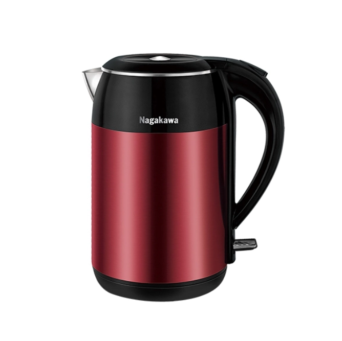 Ấm siêu tốc Nagakawa NAG0315 (1.8L- 1800W- màu đỏ)