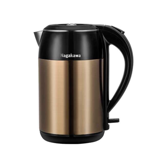 Ấm siêu tốc Nagakawa NAG0315 (1.8L- 1800W- màu đồng)