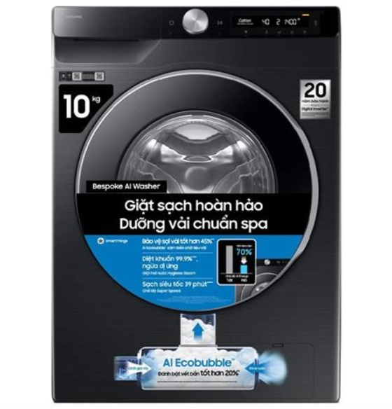 Máy giặt Samsung WW10DG6U34LBSV (Cửa ngang- 10kg- màu đen)
