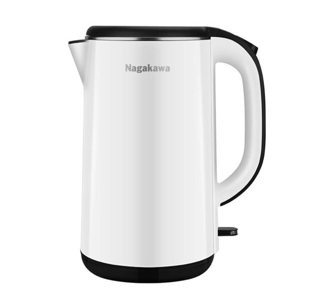 Ấm siêu tốc Nagakawa NAG0321 (1.8L- 1800W- màu trắng)