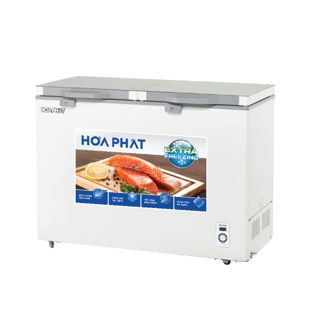 Tủ đông cánh kính cường lực Hòa Phát HPF BD6245.T (2 ngăn- 245L- dàn đồng)