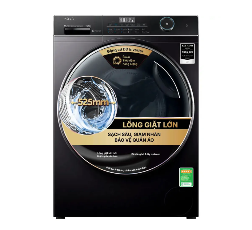 Máy giặt Aqua AW10-B4959U1K(B) (Cửa ngang- 10kg- màu đen)