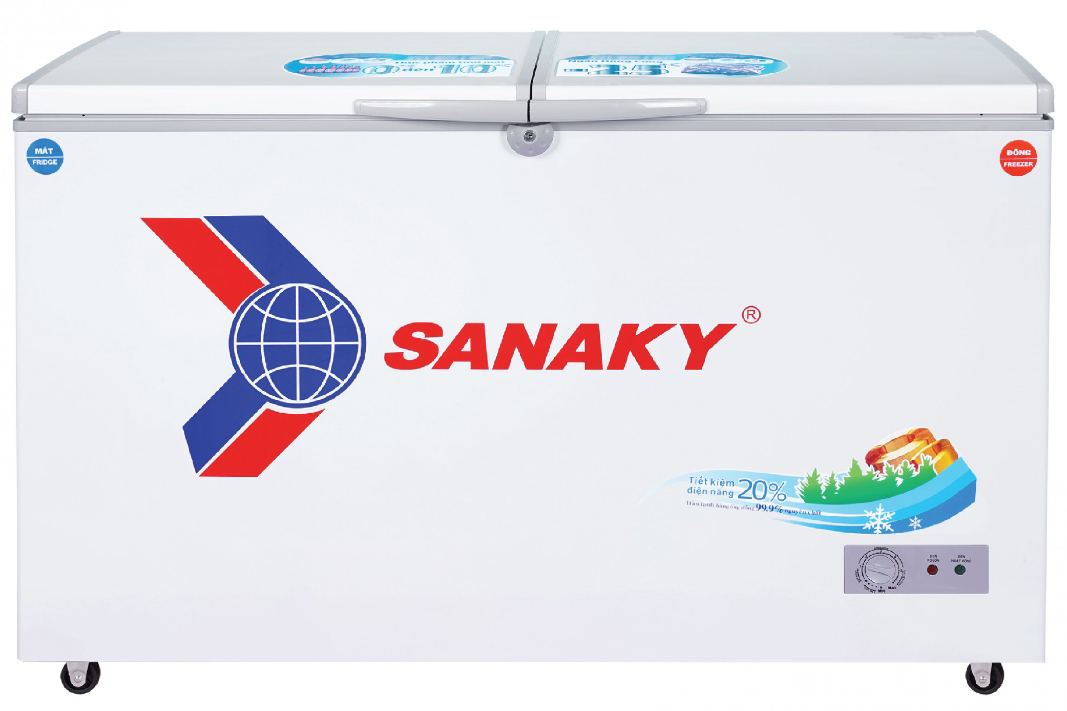 Tủ đông Sanaky 280 lít VH-4099W1 (2 ngăn, 2 cánh)