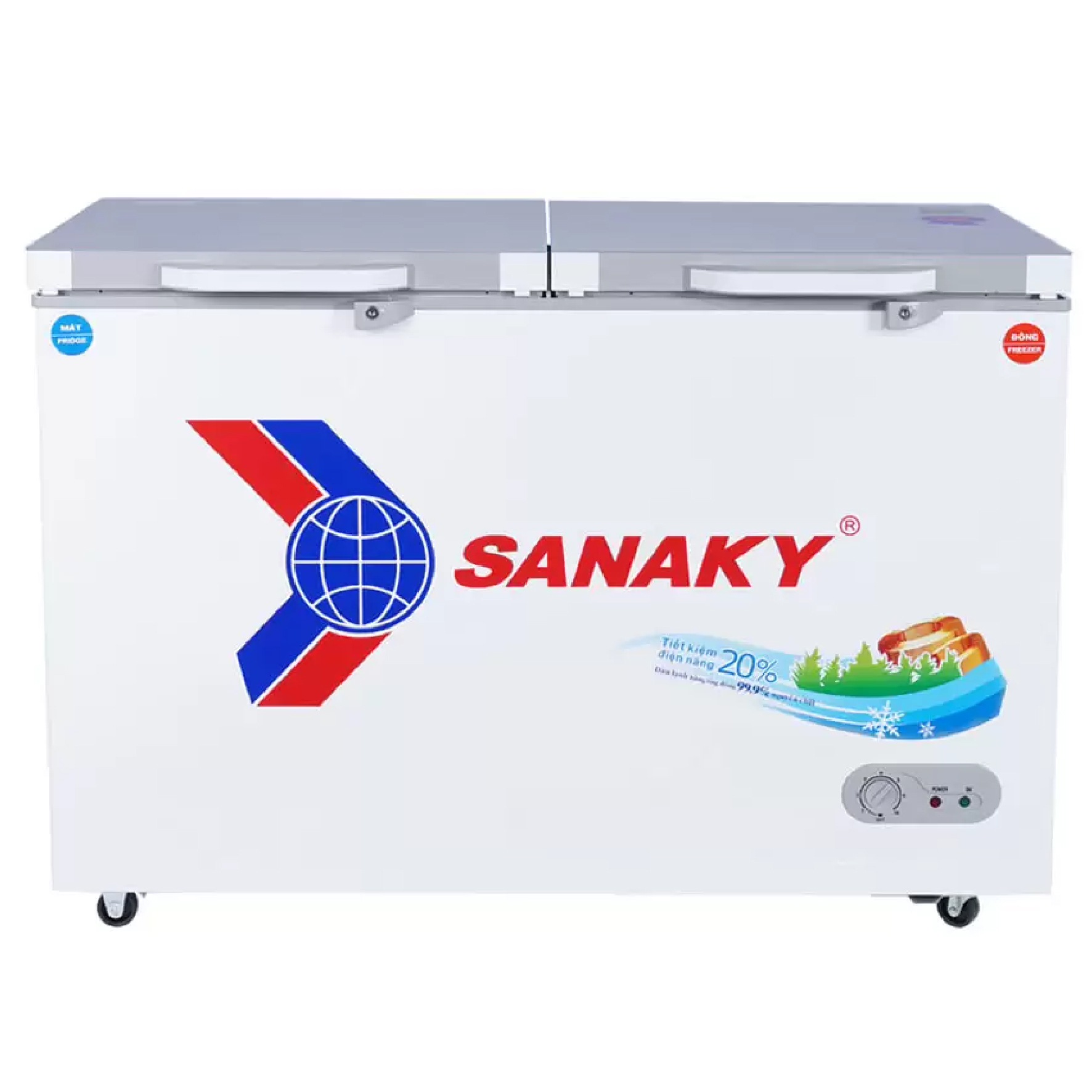 Tủ đông Sanaky 280 lít VH-4099W2KD (2 ngăn, 2 cánh)