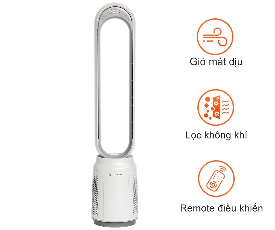 Quạt không cánh Lumias T08 (màu trắng)