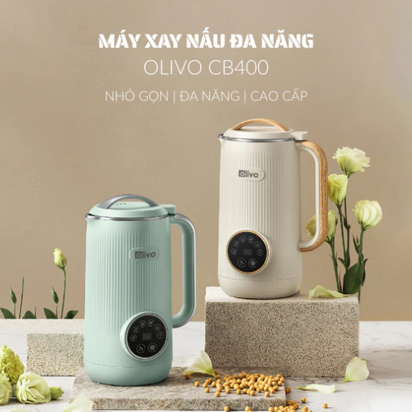 Máy làm sữa hạt xay nấu đa năng Olivo CB400 (màu xanh)