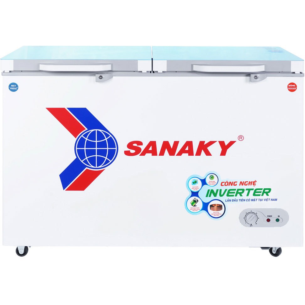 Tủ đông Sanaky 270 lít VH-3699W4KD (2 ngăn, 2 cánh, dàn đồng)