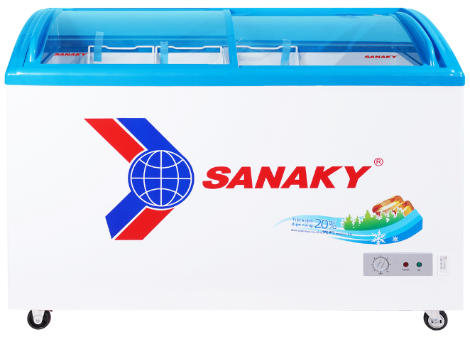 Tủ đông Sanaky 260 lít VH-3899K (1 ngăn, 2 cánh kính lùa)